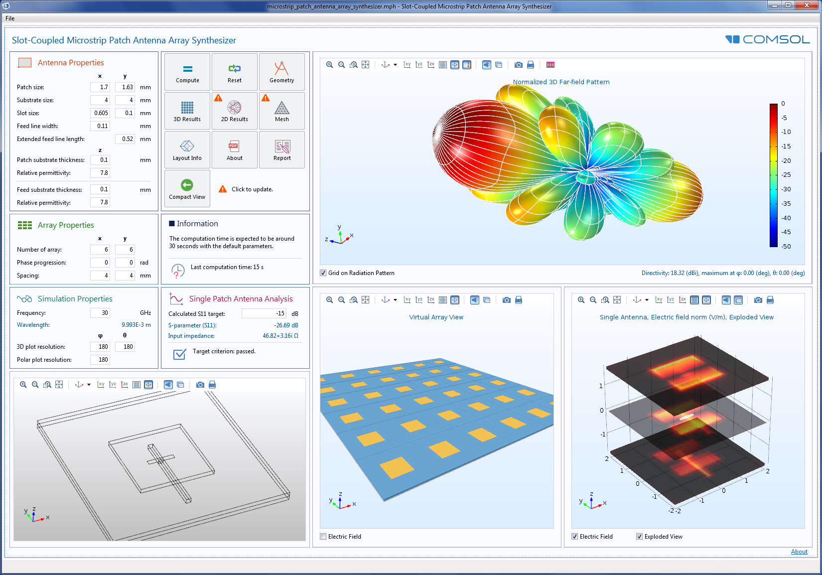 COMSOL Multiphysics Software Interface