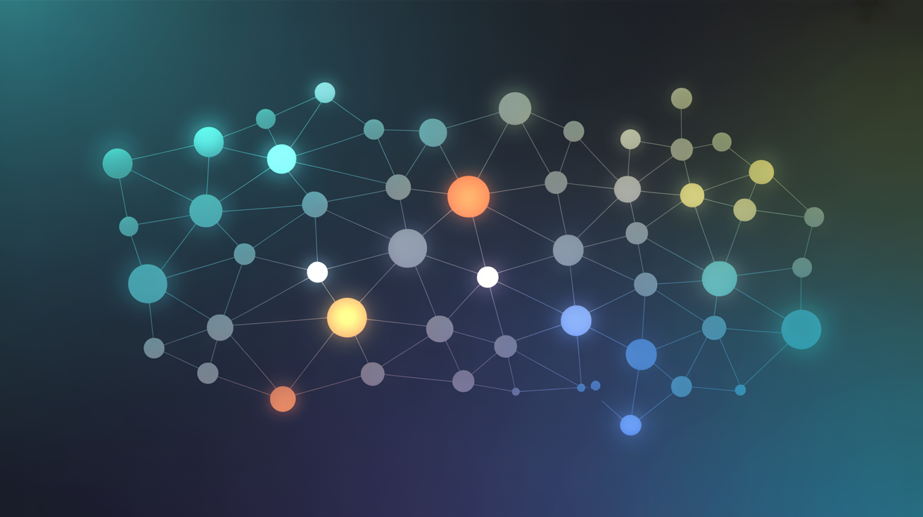 Network topology visualization showing social connections between agents
