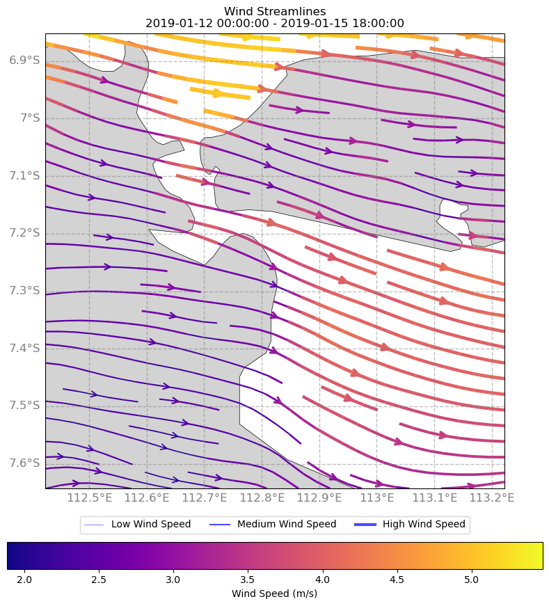 WRF Model Output Visualization displaying atmospheric data and weather patterns