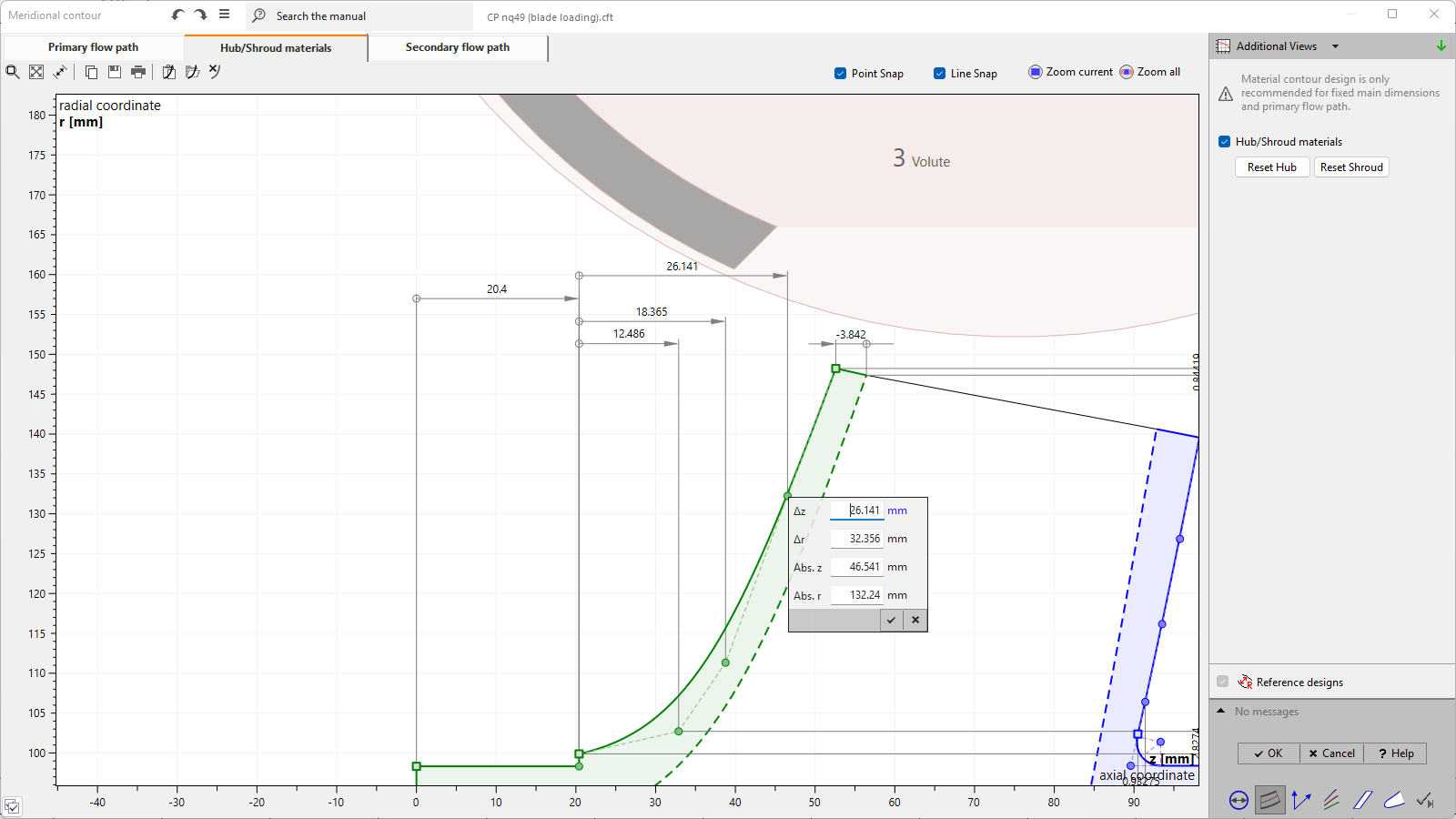 CFturbo 2026 R2 — Meridional Solid Design View